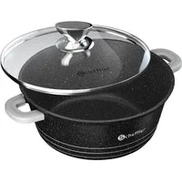 Scheffler Suppentopf Kochtopf 20/24/28/32/36 cm Servierpfanne Bratentopf Topf Induktions, Aluminium (2 Silikon Griffschutz, Spülmaschinengeeignet, für alle Herdarten), Induktion