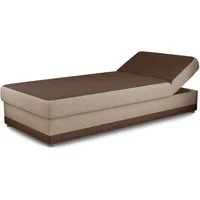 Sofnet Polsterbett Andre (mit Bettkasten und Bonell-Matratze), Einzelbett, Kinderbett, Schlafsofa - Regulierbarer Rückenlehne