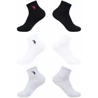 U.S. Polo Assn. Socken USOowen Quarter Socken 6er Pack – Baumwollsocken unisex halbhoch Bequeme Socken mit elastischem Bund und Logo