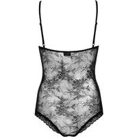 Obsessive Body Slevika-Body transparent mit Spitze ouvert - schwarz (1-tlg) Spitze