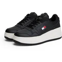 Tommy Jeans TJW RETRO BASKET FLATFORM Keilsneaker, Plateau, Freizeitschuh, Schnürschuh, mit Lochmuster, im Basket-Look