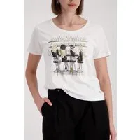 Monari Kurzarmshirt Regular fit mit stilvollem Print