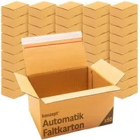 KONZEPT Versandkarton 20x15x10/20x15x15 Set, Faltkartons Selbstklebend, Kleine Kartons zum Verschicken, Umzug, Verpackung, DHL Päckchen S