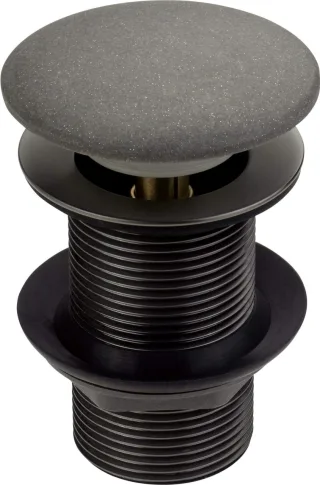 Neuesbad Ablaufgarnitur für Waschbecken ohne Überlauf, Anthrazit Metallic, 2 SILICONE GASKETS NB1DENHCT12A1