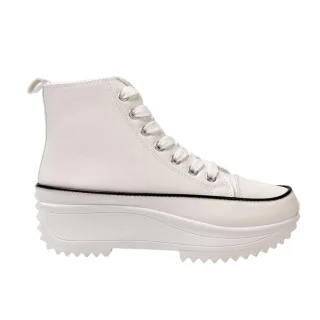 Firetrap - High Top Turnschuhe für Damen, Plattform-Absatz (Weiß)
