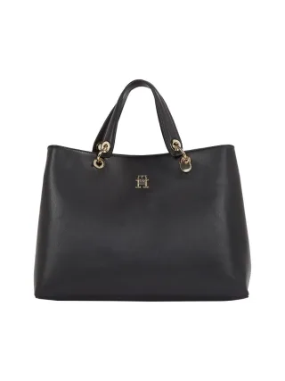 Tommy Hilfiger - Chic Satchel mit Monogramm schwarz - Gr. - OS