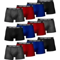 DSTROYED Boxershorts Herren Männer Unterhosen Baumwolle Premium Qualität perfekte Passform (Spar-Pack, 12er Pack) S - 7XL