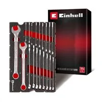 Einhell Werkzeugset Original Einhell Pad Gabelringschlüssel 19-tlg. (12-Kant-Profil, Chrom, (19-tlg), Original Einhell Pad Gabelringschlüssel 19-tlg. (12-Kant-Profil, Chrom