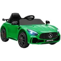 AIYAPLAY Elektro-Kinderauto Merceds-Benz AMG GTR Kinderauto mit 2,4G Fernbedienung, Hupe, Belastbarkeit 25 kg, (1-tlg), 3-5 km,h, für Kinder 3-6 Jahre, Grün