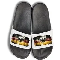 Youth Designz Vintage Deutschland EM 2024 Unisex Badelatschen Flip Flops Badeschuh mit Flagge & Adler Print für Herren & Damen
