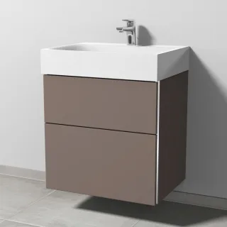 Sanipa 3way Waschtischunterbau zu Kaldewei Silenio Waschtisch mit 2 Auszügen, Taupe-Matt BP4551T