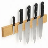 Kibun Wand-Magnet Messer-Leiste Magnetleiste aus Holz 40 cm Messerhalter (1tlg), Werkzeug Wandhalter für Küchenorganisation inkl. Montagematerial