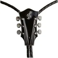Ware aus aller Welt Krawatte Bolo Krawatte mit Gitarre und Kordel Western Cowboy Krawatte Country (1-St)