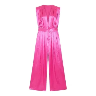 Missy Empire - Jumpsuit für Damen, Weites Bein, Ärmellos (Pink)