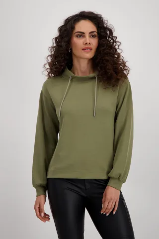 monari - Sweatshirt mit Stehkragen green tea - Gr. - 40