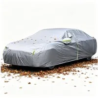 Rutaqian Autosonnenschutz Autoabdeckung wasserdicht Ganzgarage 195" UV Schnee Schutz, Autoabdeckung Ganzgarage 495cm wasserdicht mit Reißverschluss & Tasche