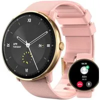 Vivitar Damen & Herren – Fitnessuhr mit Bluetooth-Telefonie, AMOLED-Display Smartwatch 25 Tage Standby, kompatibel mit iOS und Android, Schnellladefunktion, Zyklusverfolgung, Musiksteuerung, über 290 Zifferblätter, 260-mAh-Akku, 111 Sportmodi, IP68-W
