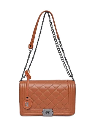 Anna Luchini Braun Rindsledertasche