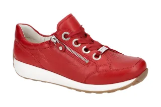 ara 12-34587 10 OSAKA Damenschuhe rot Echtleder bequeme Schn?r-Halbschuhe