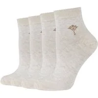 JOOP! Kurzsocken for your daily glam (4-Paar, 4 Paar) mit weichem Fußbett