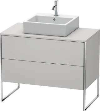 Duravit XSquare Konsolenwaschtischunterbau bodenstehend Nordic Weiß Seidenmatt 1000x548x778 mm - XS4 XS492103939