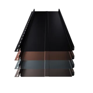 Stehfalz Terrano | Dach & Wand | 0,50 mm | Stahl | Prägung | 316 mm Breite | 35 µm Mattpolyester