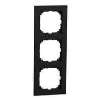 Rahmen dreifach matt lackiert aus Thermoplast für Unterputzmontage IP20 schwarz (matt), Retail