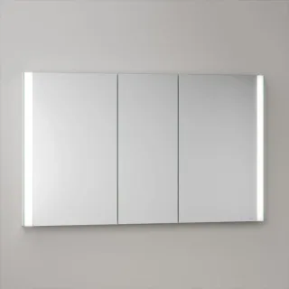 KEUCO Somaris Spiegelschrank mit Beleuchtung 14514003101 120x71x11,5cm, Wandeinbau, 3 Türen, Spiegelheizung, verspiegelt