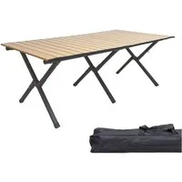 Grafner Campingtisch Campingtisch klappbar Holzoptik 118x58x43 cm inkl. Transporttasche (1-St), 118x58x43 cm