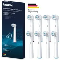 BEURER Aufsteckbürsten TB 30/50 Bürstenköpfe Sensitive, für elektrische Zahnbürsten, Mit 2 Borstenarten & Schutzkappe, für gründliche Reinigung