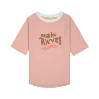 Lässig UV-Schutz 60 Shirt Kurzarm - Waves Peach