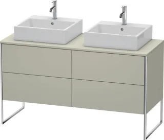 Duravit XSquare Konsolenwaschtischunterbau bodenstehend Taupe Seidenmatt 1400x548x778 mm - XS4926B60 XS4926B6060