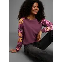 KangaROOS Sweatshirt Ärmel mit Blumendruck