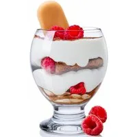 KONZEPT Eisschale Dessertgläser Set aus Glas, Eisbecher 280 ml, (6-tlg), ideal für Sorbet, Dessert, Tiramisu, Pudding, Eis, Panna Cotta