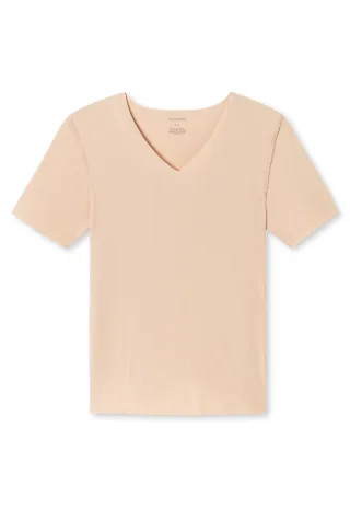 SCHIESSER - T-shirt V-Ausschnitt clay - Gr. - 6