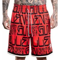 Sullen Clothing Trainingsshorts Meas Mesh Basketball Tattoo Schädel Kurze Hose