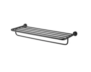 JEE-O Soho Handtuchablage, Hammerschlag schwarz matt, 701-0072 701-0072