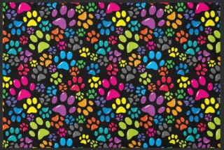 Fussmatte Pfoten Abdrücke 4844 | Größe: 60 cm x 45 cm