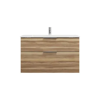 Burgbad Glas Waschtisch-Set Eqio Frassino Dekor Cappuccino/Weiß, SEYX102F3437A0070 SEYX102F3437A0070