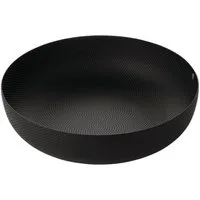 Alessi Obstschale JM17/24 BT Schwarz 24 cm, Epoxidharzbeschichteter Stahl, mit Reliefdekor