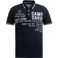 CAMP DAVID Poloshirt mit Label-Applikationen blue navy