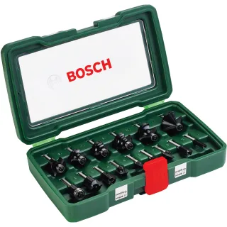 Bosch HM-Fräser-Set mit 1/4"-Schaft, 15-teilig - 2607019468