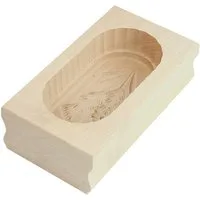 Gravidus Butterdose Butterform eckig mit Enzian aus Ahorn Holz Buttermodel