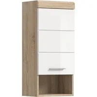 welltime Hängeschrank SIENA, Breite 37cm, 1 Tür, 1 offenes Fächer, 1 Einlegeboden, MDF-Front (1-St., TOPSELLER) in verschiedenen Farben erhältlich, Badmöbel, Badschrank, Schrank, Bad