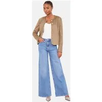 LIPSY Kurzjacke Lipsy Kragenlose Jacke, Regular (1-St)