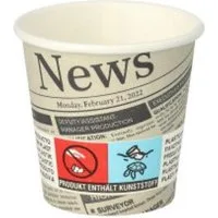 Starpak Becher 50 Trinkbecher, Pappe "To Go" 5 cl Ø 5 cm · 5 cm "Newsprint"