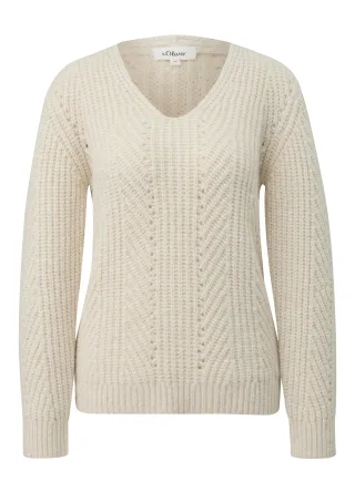 s.Oliver - Strickpullover beige - Gr. - 40