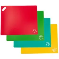 Intirilife Schneidebrett, PP, (4-St), 4er Set bunte Schneidebretter flexible Schneidematte 37.8 x 30.2 cm