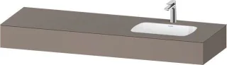 Duravit Qatego Einbauwaschtisch mit Konsole Basalt Matt 1600x550x170 mm - QA4694043430000 QA4694043430000