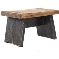 DESIGN DELIGHTS Hocker NOSTALGISCHER FUßHOCKER "SCHEMEL", Altholz massiv, Holzhocker, 04 s